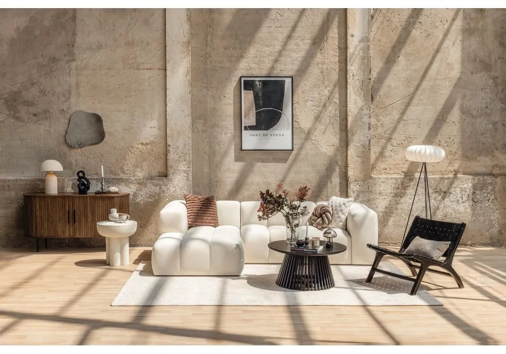 Terrakotta színű bársony sarokkanapé (bal oldali-heverő résszel) Cube – Bonami Selection