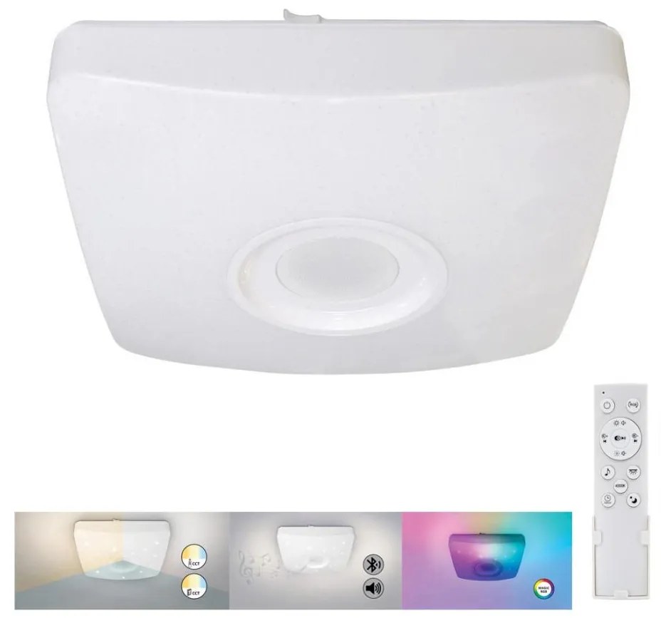 Rabalux - RGB LED dimmelhető mennyezeti lámpatest hangszóróval LED/18W/230V + távirányító