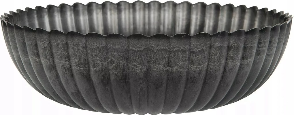 Tál 30cm-es szökőkút dekoráció szürke öko műanyag kő utánzat