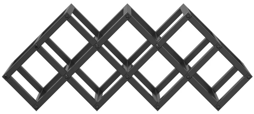 9 Palackos Borállvány 63x16,5x25 cm Porbevonatos Acél