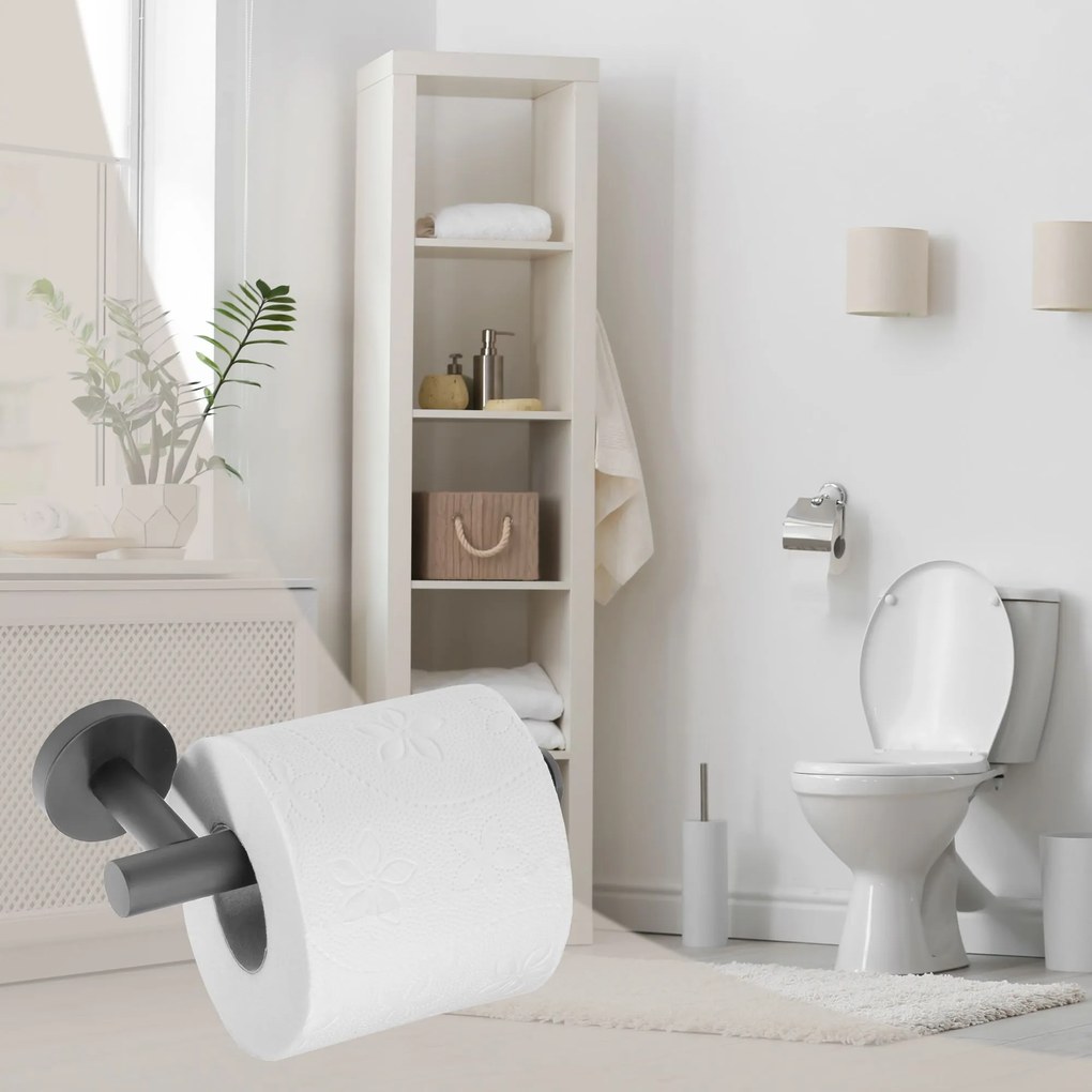Falra szerelhető wc papír tartó GUN Black 322231A
