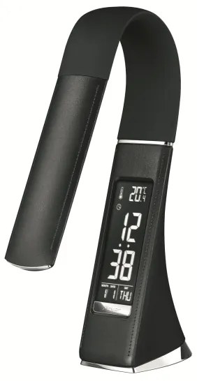 LED fényerőszabályozható asztali lámpa kijelzővel LED/10W/5V fekete