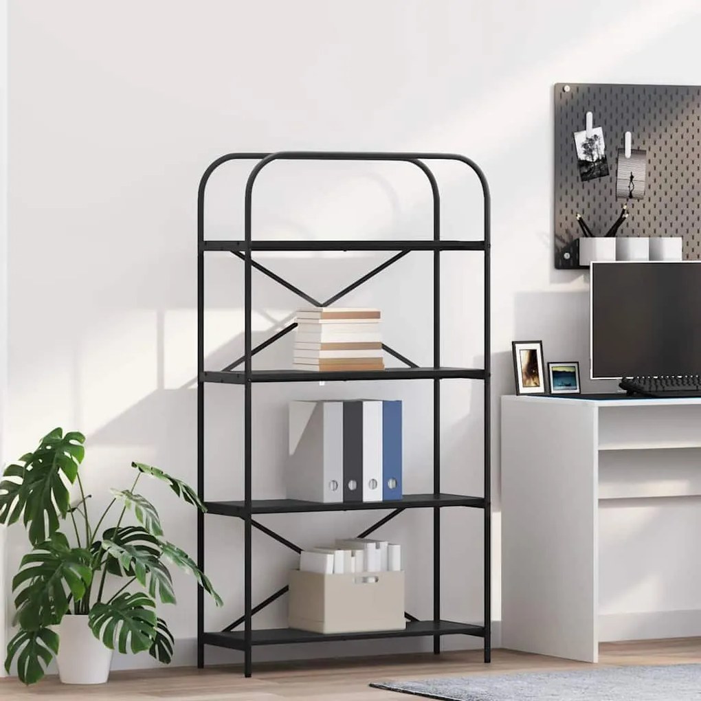 Könyvespolc Musta tammi 80 x 30 x 146 cm Faanyag