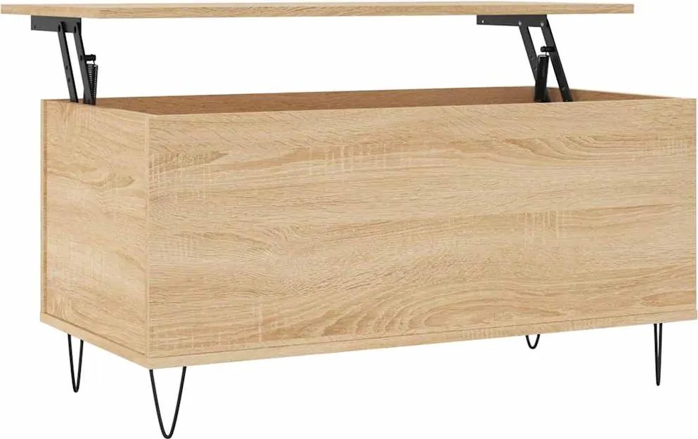 vidaXL sonoma tölgy színű szerelt fa dohányzóasztal 90x44,5x45 cm