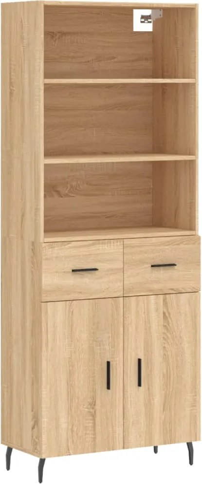 vidaXL sonoma tölgy szerelt fa magasszekrény 69,5 x 34 x 180 cm