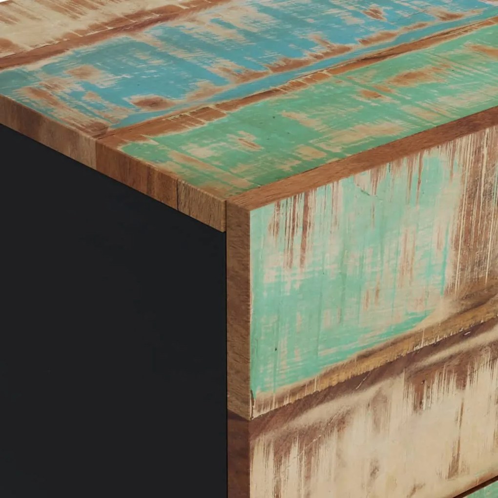 újrahasznosított fa tálalószekrény 3 fiókkal 40x33,5x75 cm