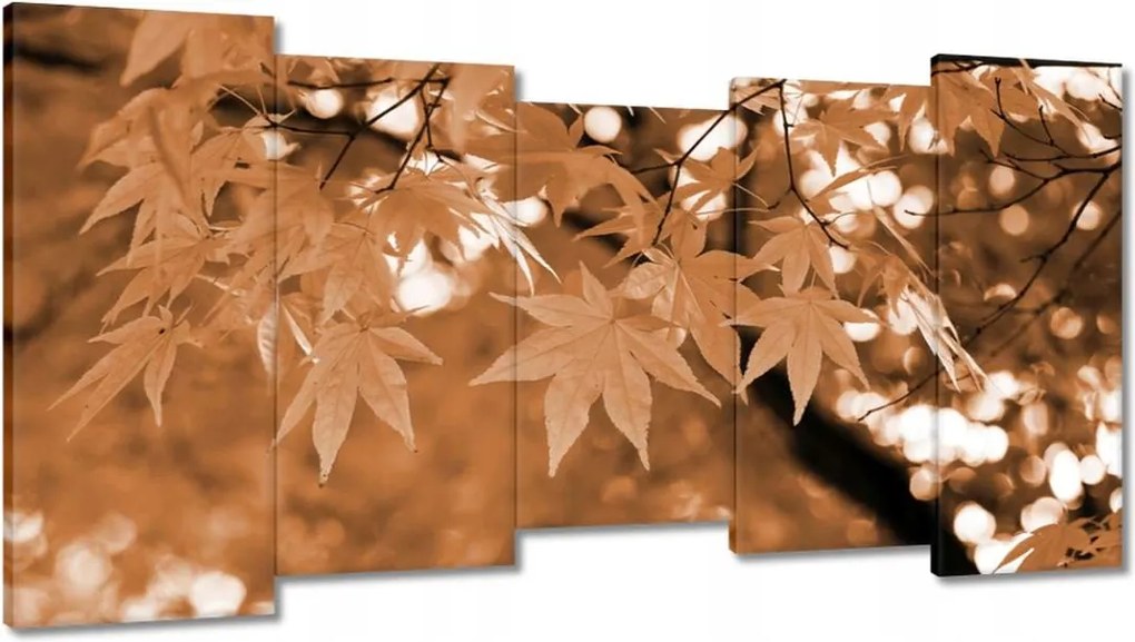 Vászonkép 150x80 Szépia Őszi levelek
