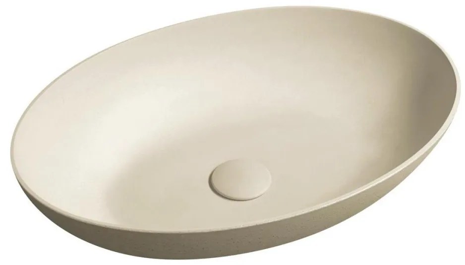 Sapho - FORMIGO 60x40 cm pult fölé szerelhető mosdó beton/bézs