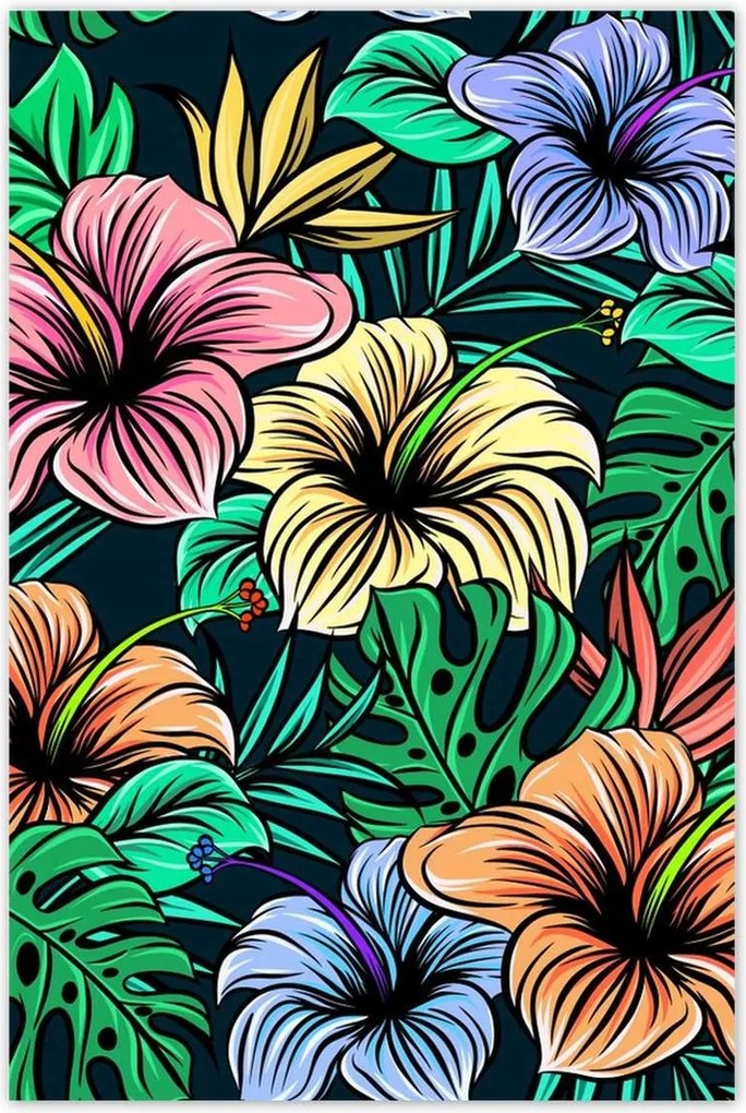 Poszter 60x90 Monstera Zöld levél