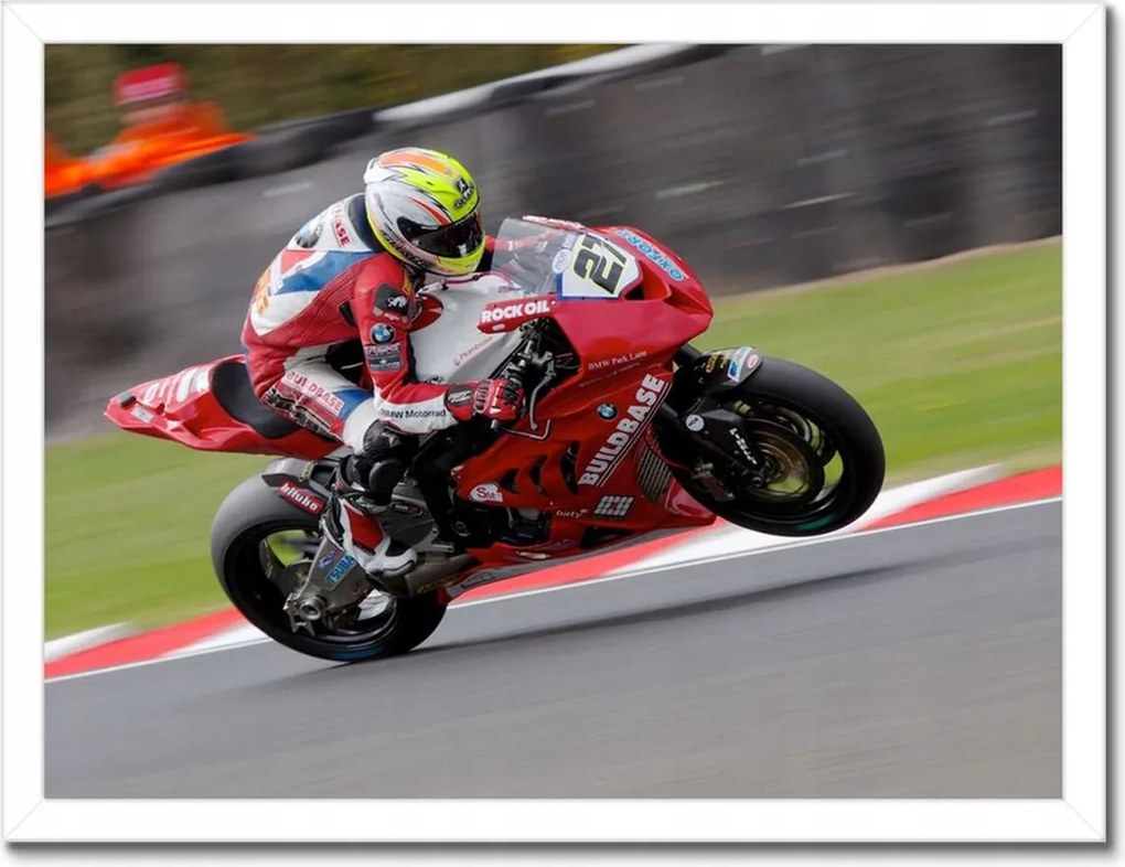 Poszterek keretben 40x30 Versenyző Bmw Motorkerékpár