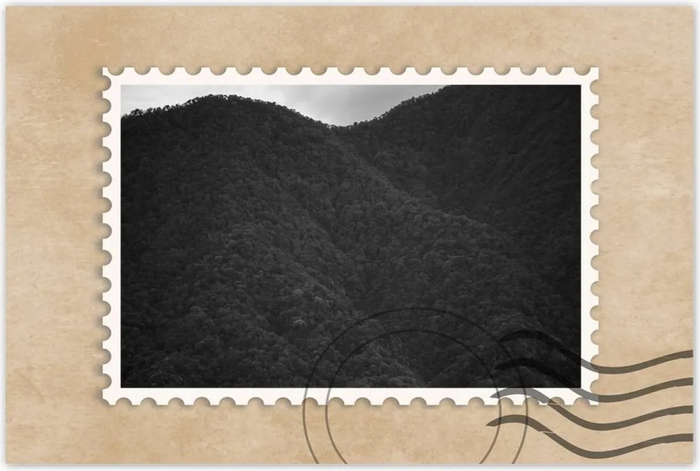 Poszterek 90x60 Kilátás hegy nap erdő