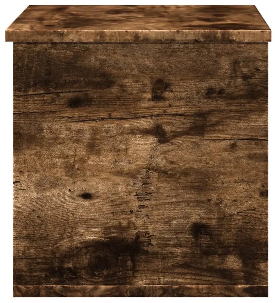 füstös tölgy színű szerelt fa tárolóláda 60 x 35 x 35 cm