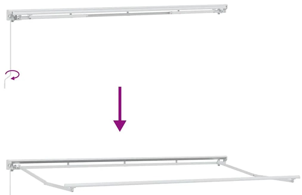 Behúzható napellenző Fehér 400x200 cm szövet