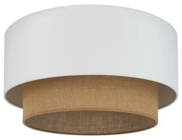 Duolla - Mennyezeti lámpa BOHO 1xE27/15W/230V átm. 45 cm fehér/barna