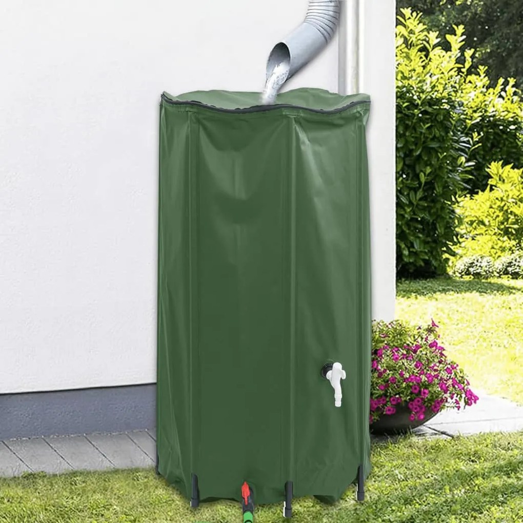 összecsukható PVC víztartály csappal 380 L