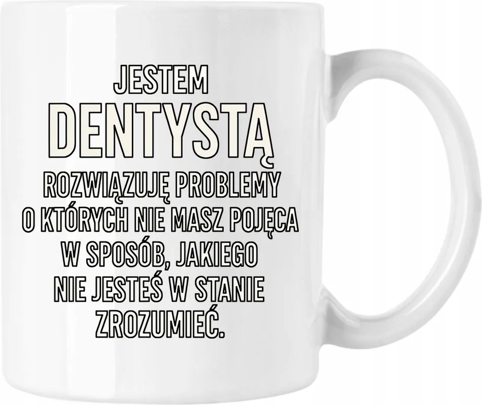 Büszke fogorvos bögre Pl Fehér 330ml