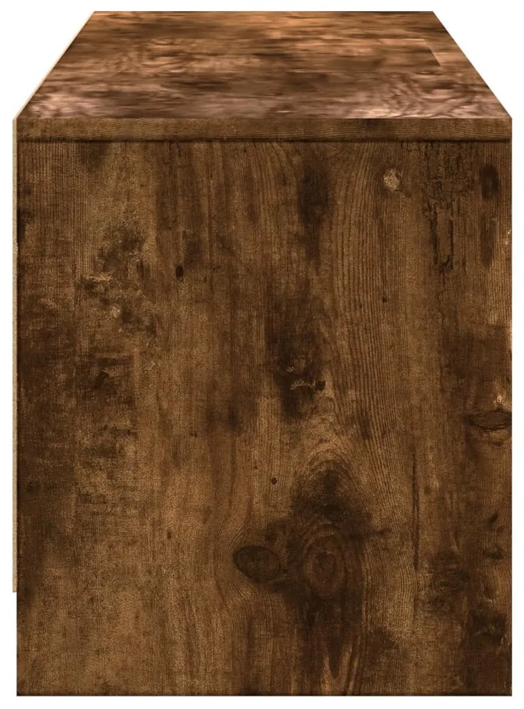 füstös tölgy színű szerelt fa TV-szekrény LED-del 165x34x40 cm