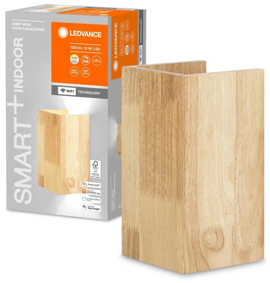 Ledvance Ledvance - LED Dimmelhető fali lámpa SMART+ WOOD LED/12W/230V Wi-Fi P227173