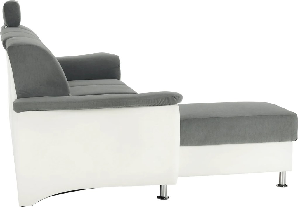 Kissarok, textilbőr fehér/szövet szürke, balos, SANTIAGO