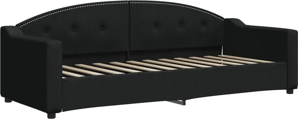 vidaXL fekete szövet kanapéágy 80 x 200 cm