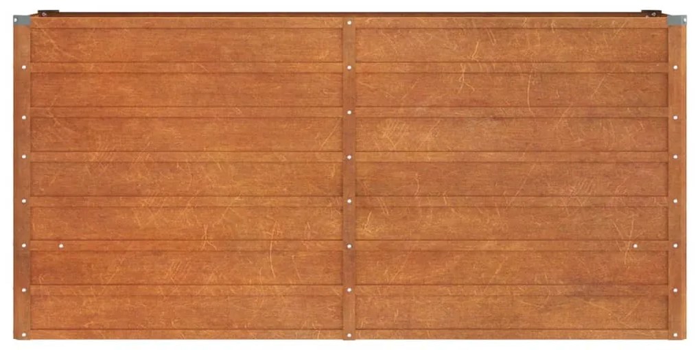 rozsda színű corten acél kerti magaságyás 160 x 40 x 77 cm
