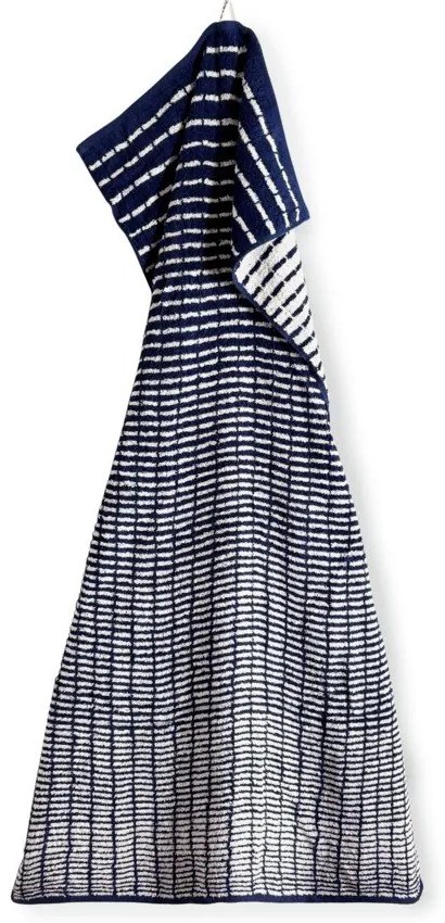 Fehér-kék frottír bambuszkeverék törölköző 50x100 cm Nuance – JUNA