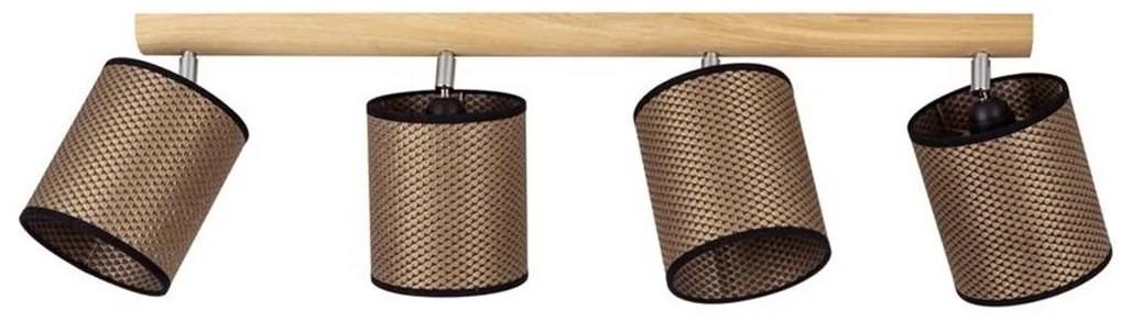 Spot-Light 2047401011553 - BENITA spotlámpa 4xE27/25W/230V tölgy