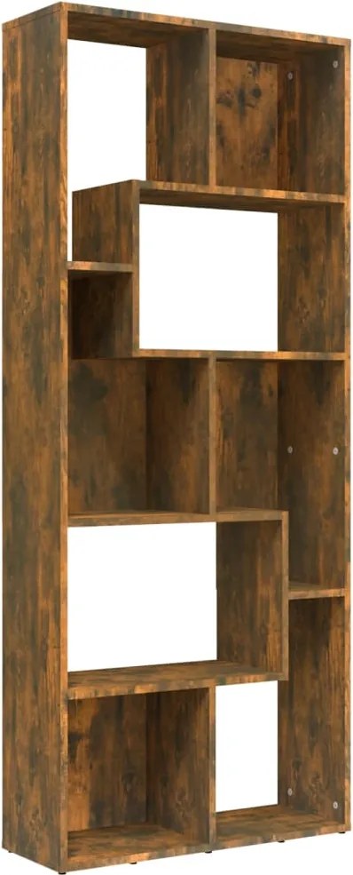 vidaXL füstös tölgy színű szerelt fa könyvszekrény 67 x 24 x 161 cm