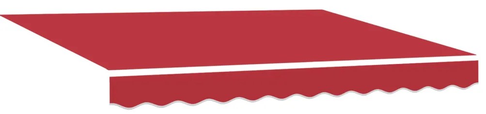Kézi Behúzható Napellenző LED-del Piros 300x250 cm