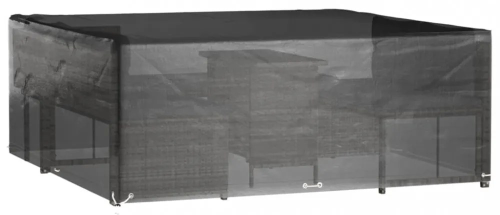 2 db négyzet alakú kerti bútorhuzat 16 fűzőlyukkal 250x250x90cm