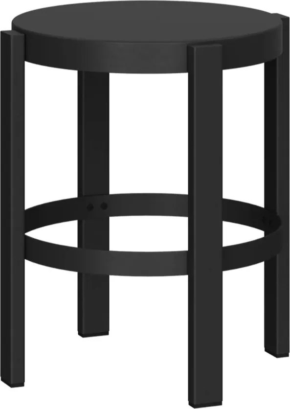 Fekete acél ülőke Doon – noo.ma