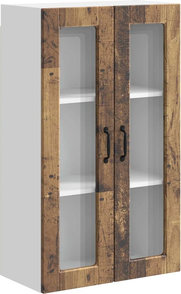 vidaXL Konyhaszekrény polcokkal Öreg fa 60 x 31 x 100 cm Faanyag