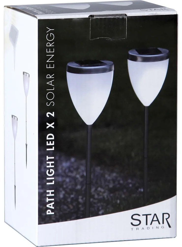 2 db kerti napelemes LED lámpa, magasság 34 cm - Star Trading