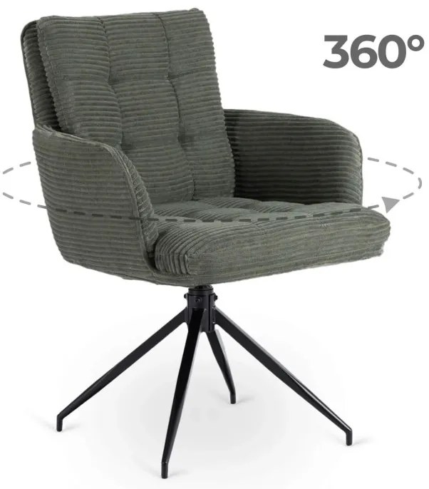 Forgó Étkező/Tárgyaló Zöld Szürke Színben. Akita