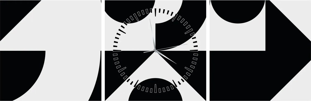 Kép - Geometriai absztrakció N⁰1 (órával) (90x30 cm)