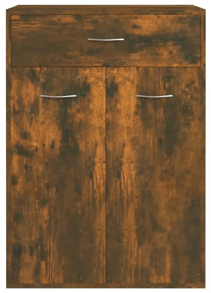 füstös tölgy színű szerelt fa cipősszekrény 60 x 35 x 84 cm