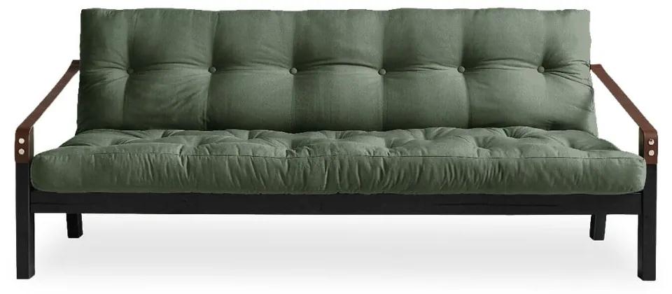 Poetry Black/Olive Green zöld kinyitható kanapé - Karup Design