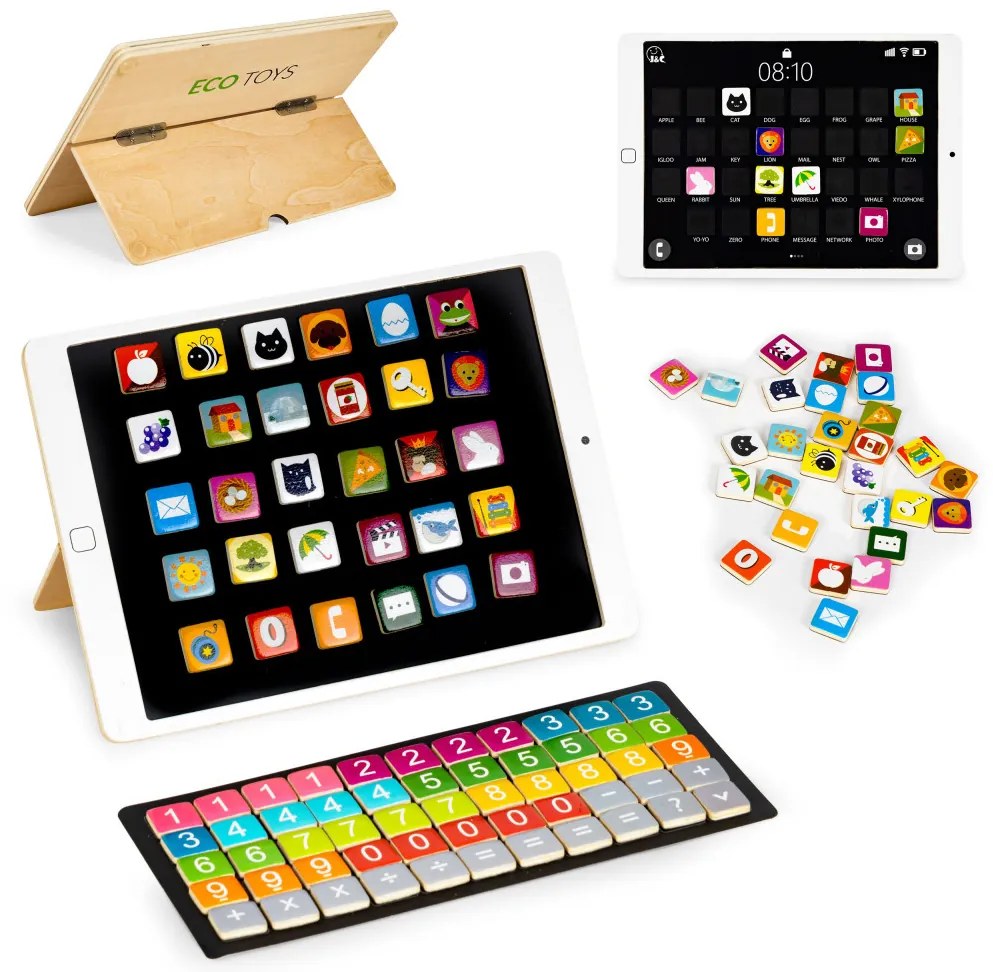 Mágneses fa tablet számokkal
