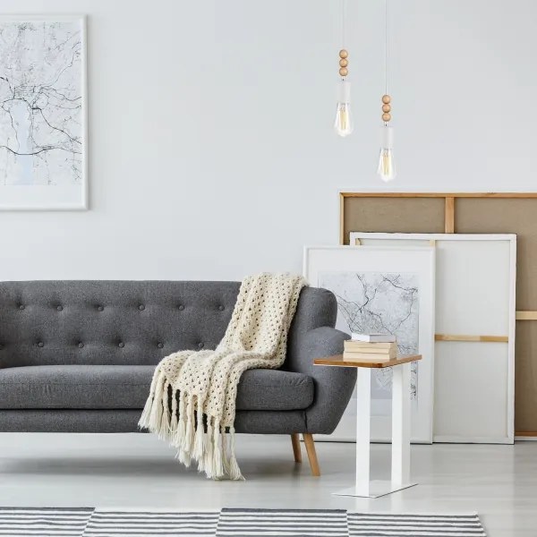 Simon függeszték 2xE27/60W/230V fehér/cseresznye