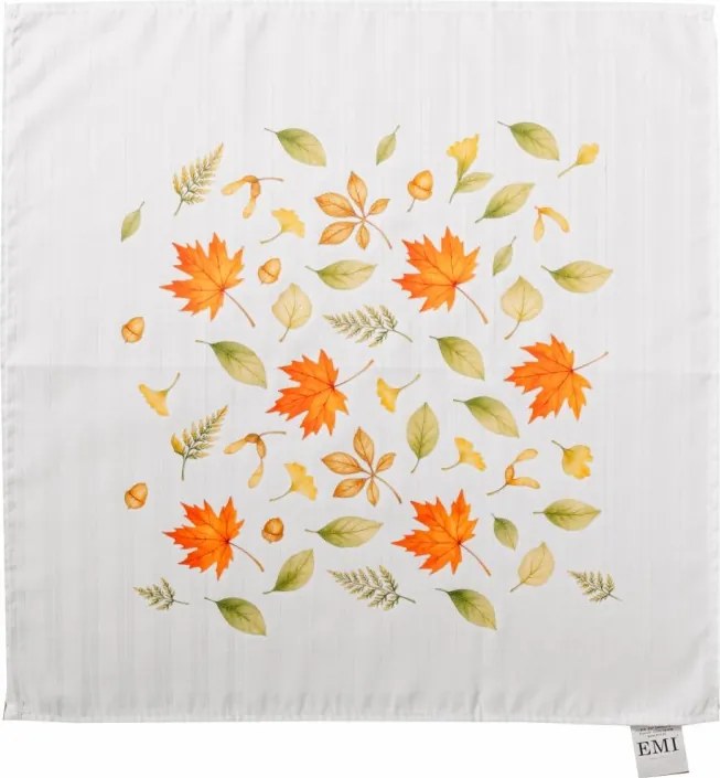 EMI Ősz fehér damaszt terítő 40x40 cm