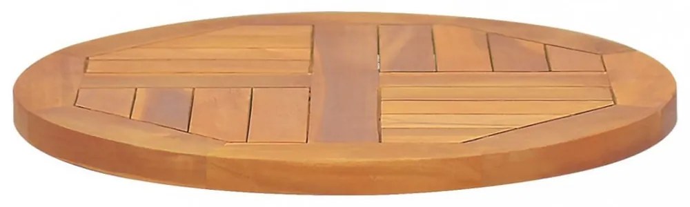 kerek tömör tíkfa asztallap 2,5 cm 50 cm