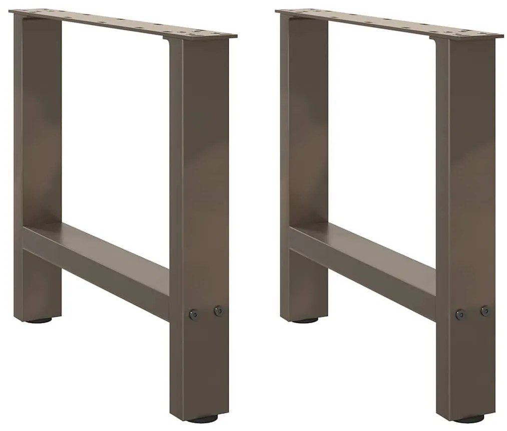 2 db natúr acél dohányzóasztal láb 50 x (42-43) cm acél