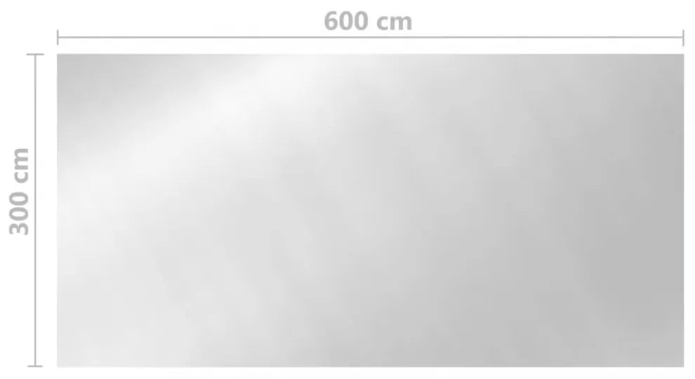 ezüst polietilén medencetakaró 600 x 300 cm