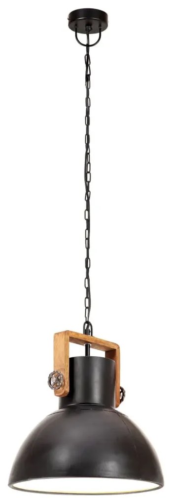 kerek fekete ipari függőlámpa 25 W 30 cm E27