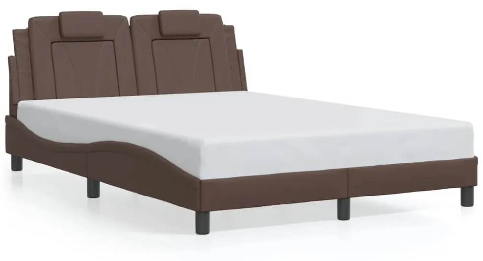 barna ágykeret Viana LED-ekkel matrac nélkül 120 x 200 cm