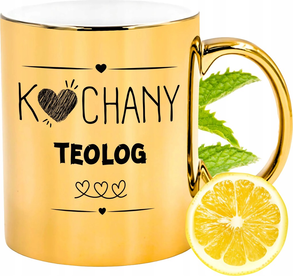 Prémium Arany Csillogó Bögre Teológusnak Ajándék Nyomtatott Fotó