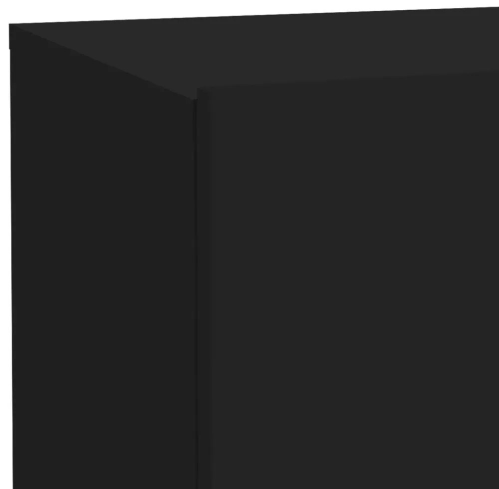 fekete éjjeliszekrény LED-világítással 70 x 36 x 40,5 cm
