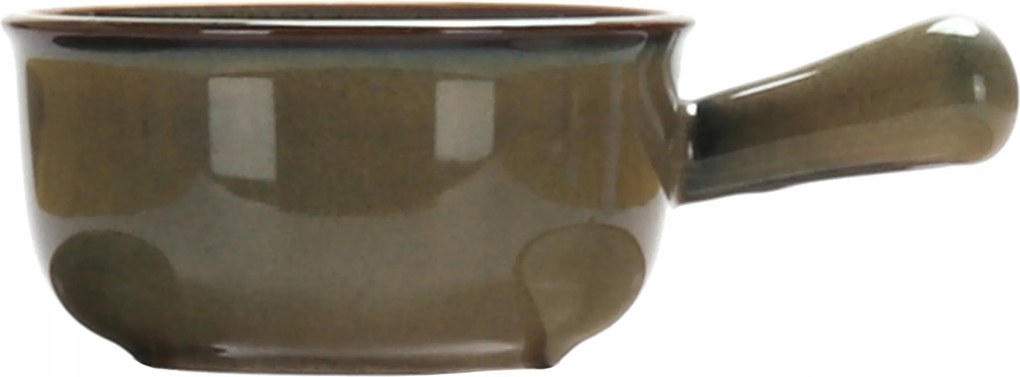 Cotta kerámia tál füllel 18 x 6,5 cm, zöld