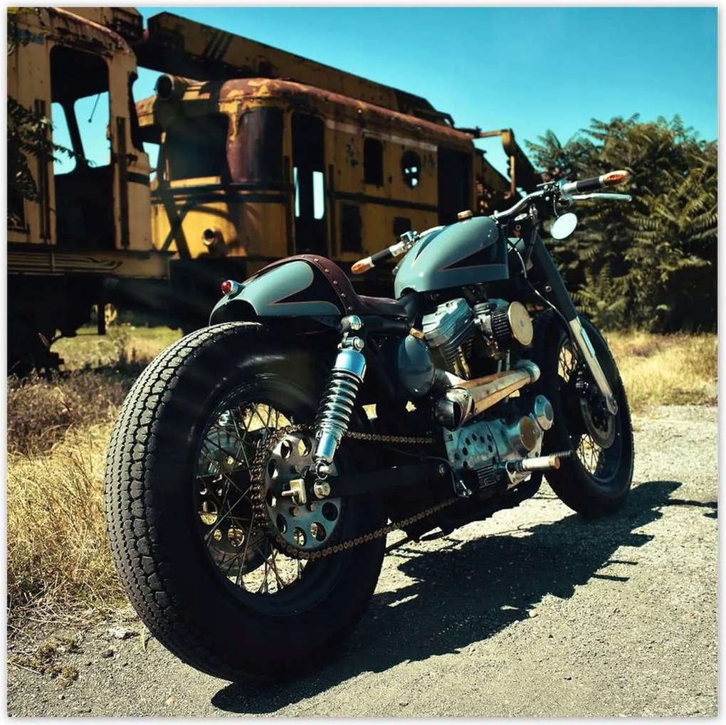 Poszterek 140x140 Klasszikus motorkerékpár Motor