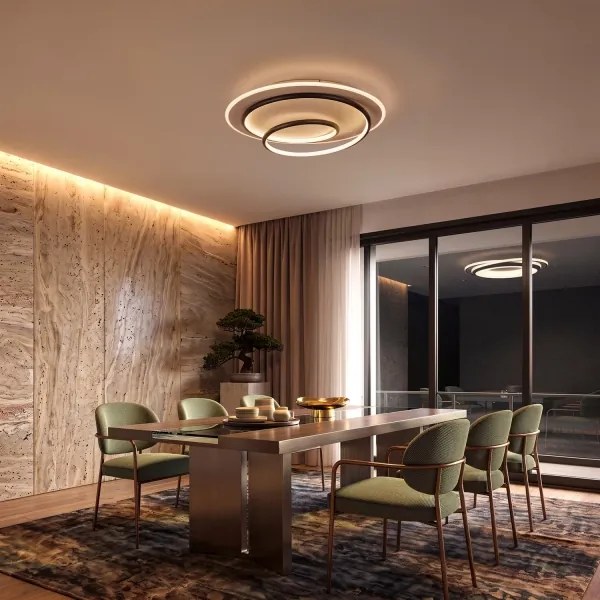 BRILAGI - Dimmelhető LED mennyezeti lámpatest FLARE LED/70W/230V átm. 50 cm fehér/fekete + távirányító